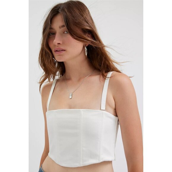 NWT WILDFANG UO Exclusive Essential 6-Way White Corset Top, Size: Small - Picture 1 of 7
